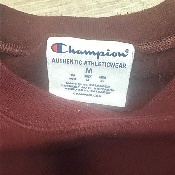 Authentic Champion Burgundy Harvard Law School Crewneck Sweatshirt Unisex Size M - Picture 2 of 5
